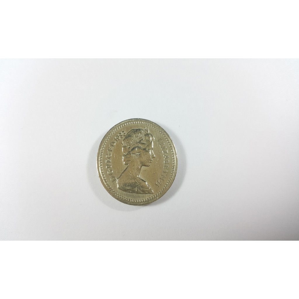 Đồng Xu Cổ Đại Britania Raya 1 Pound Elizabeth Ii 2nd 1983