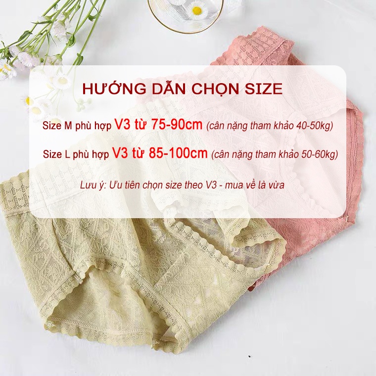 Quần lót nữ cạp cao ren D'LAMOUR kiểu châu Âu cao cấp Havana FLQ147