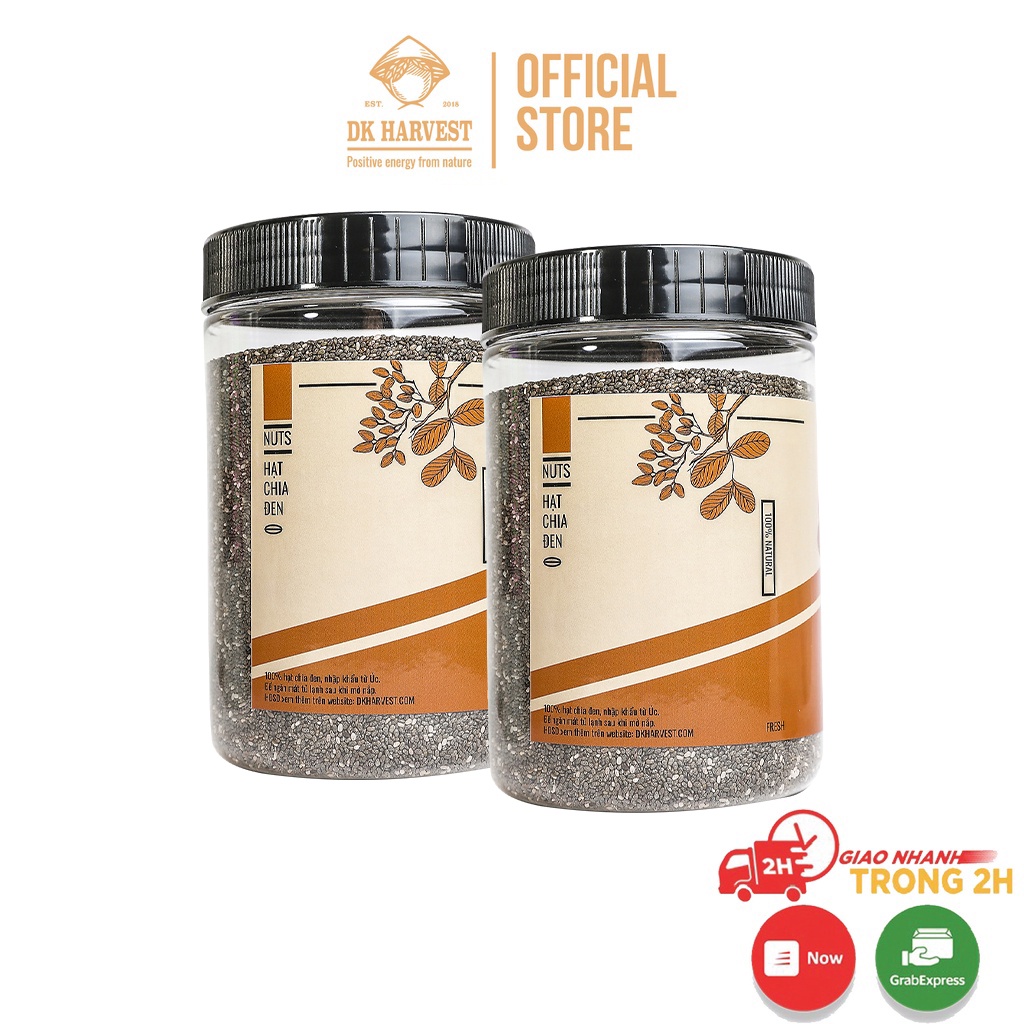 COMBO SIÊU TIẾT KIỆM - 2 Hạt chia đen 300g Organic DK Harvest nhập khẩu ÚC - Trọng lượng 2 x 300g