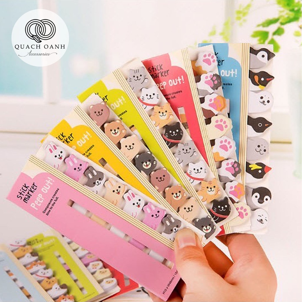 Thanh đánh dấu trang stick marker hình động vật dễ thương - N25