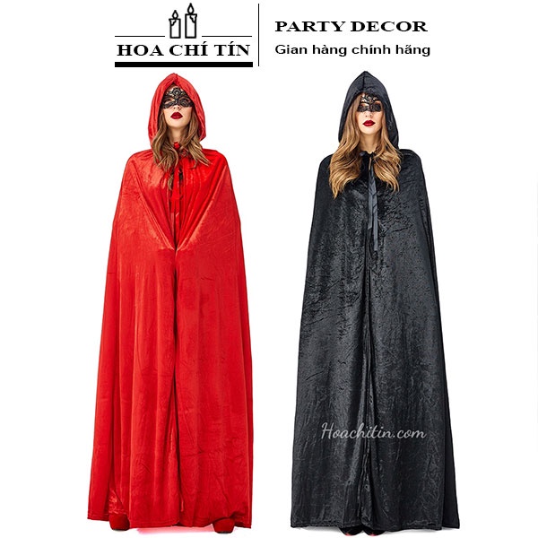 Áo Choàng Nhung hoá trang dự tiệc trang phục Halloween