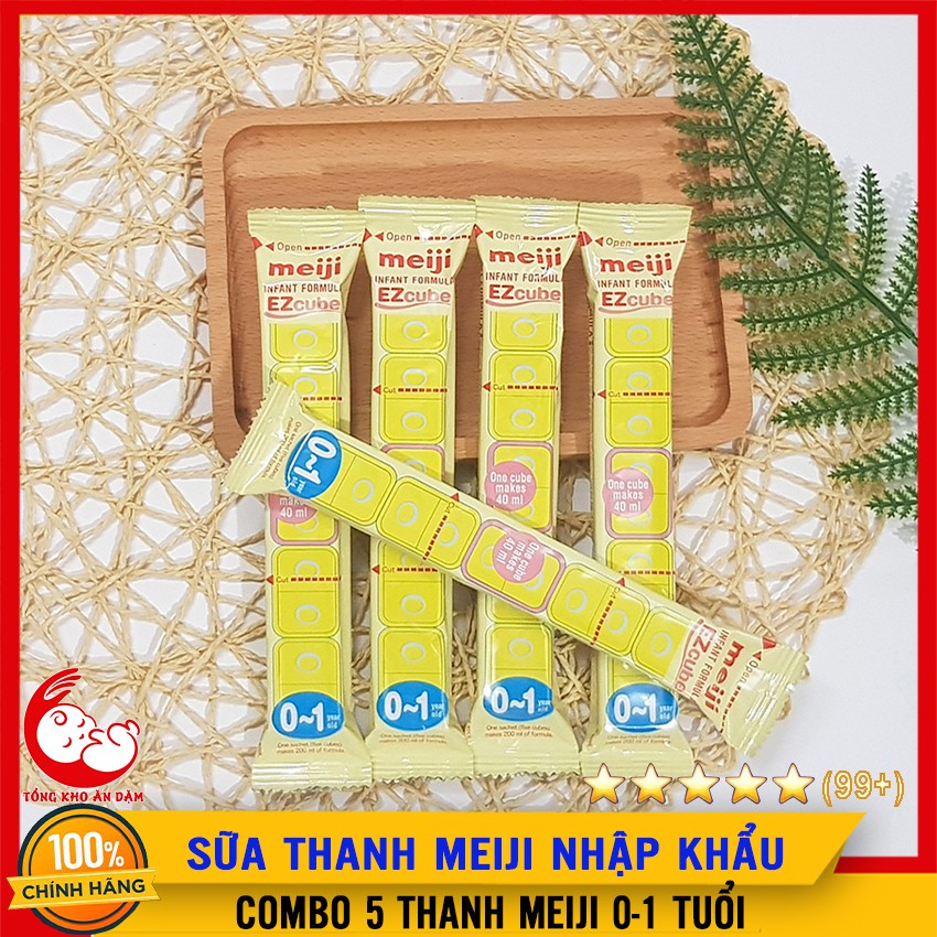 COMBO 5 Thanh Sữa Thanh Meiji 27g Nhập Khẩu Nhật