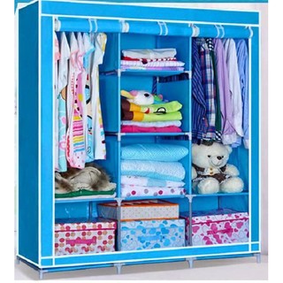 Tủ vải đựng quần áo 3 buồng 8 ngăn