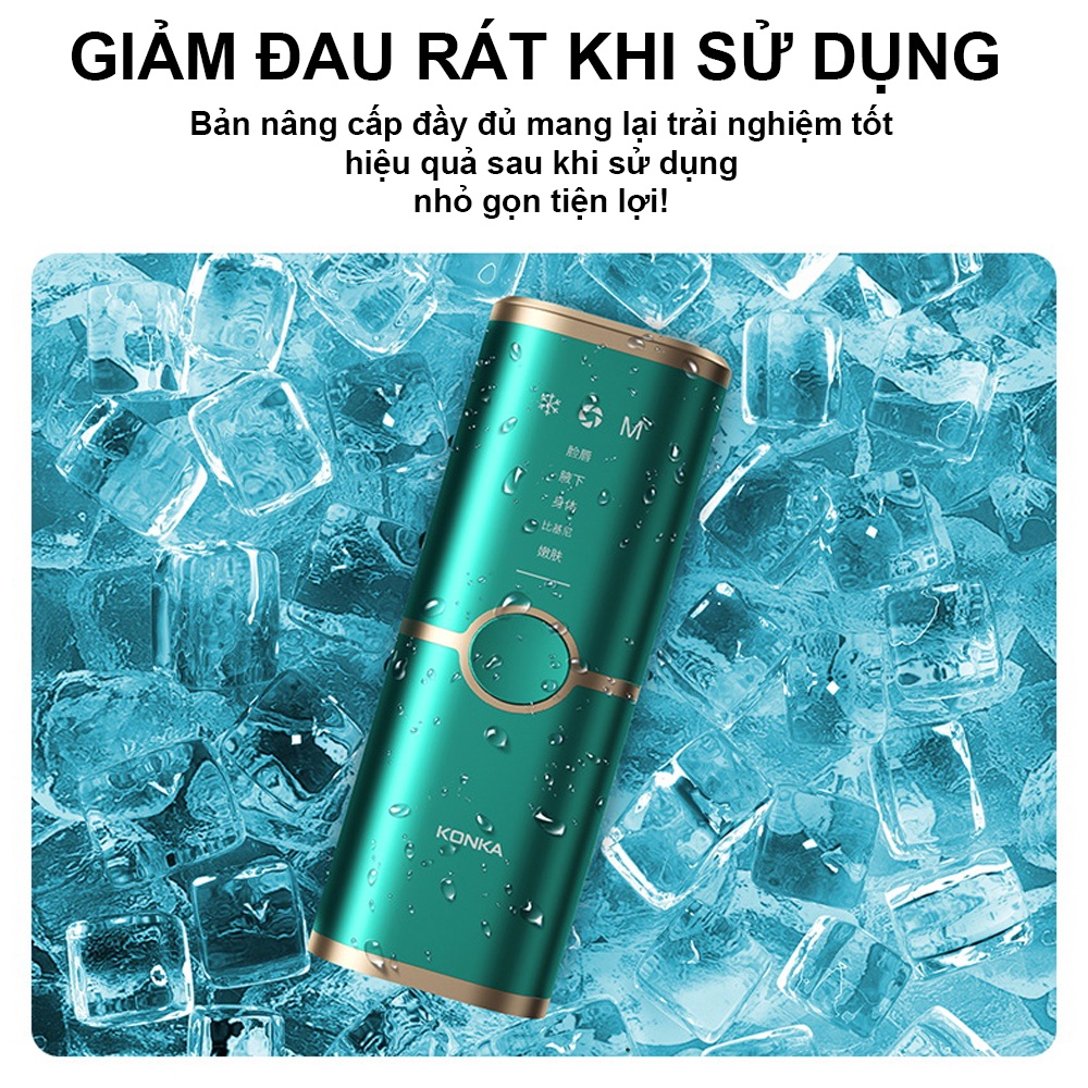 Máy triệt lông mini đầu lạnh, tẩy lông vĩnh viễn toàn thân tại nhà hiệu quả tặng gen