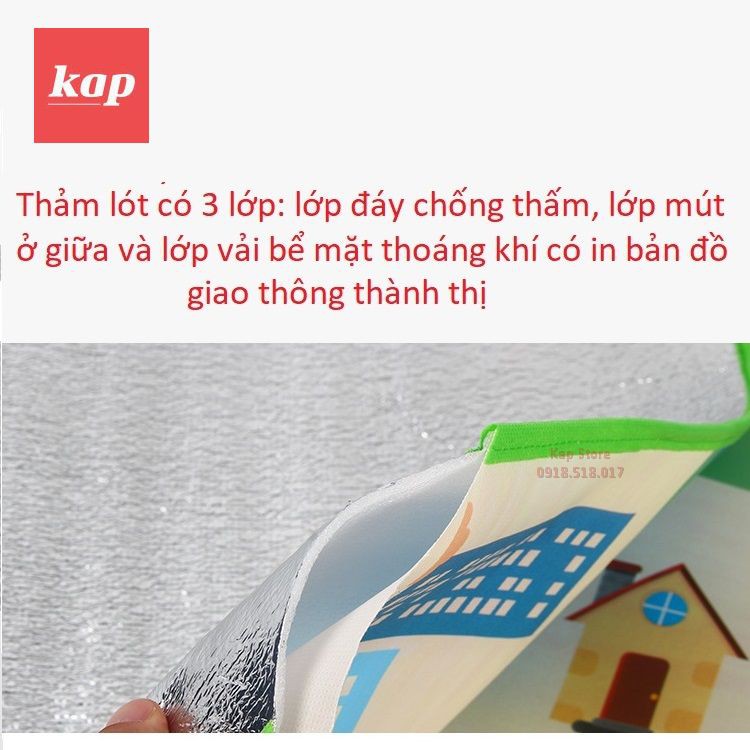 Thảm xốp 3 lớp chống thấm, bản đồ giao thông thành thị