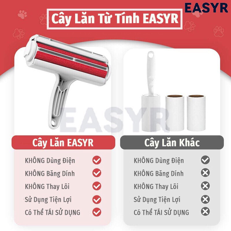 CÂY LĂN LÔNG TỪ TĨNH ĐIỆN - LẤY SẠCH LÔNG CHÓ MÈO