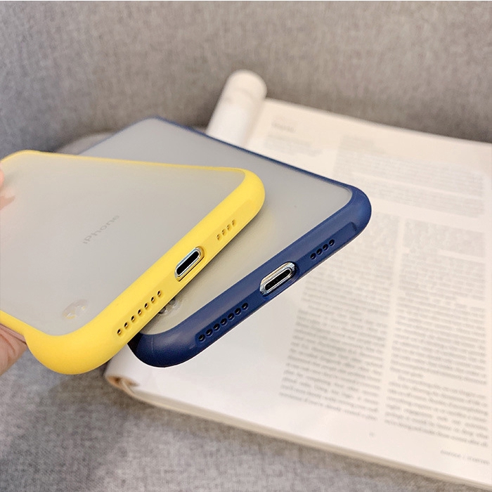 Ốp điện thoại nhám siêu mỏng không khung+vòng nhẫn cho for iphone 6s 7 8 Plus XR XS MAX