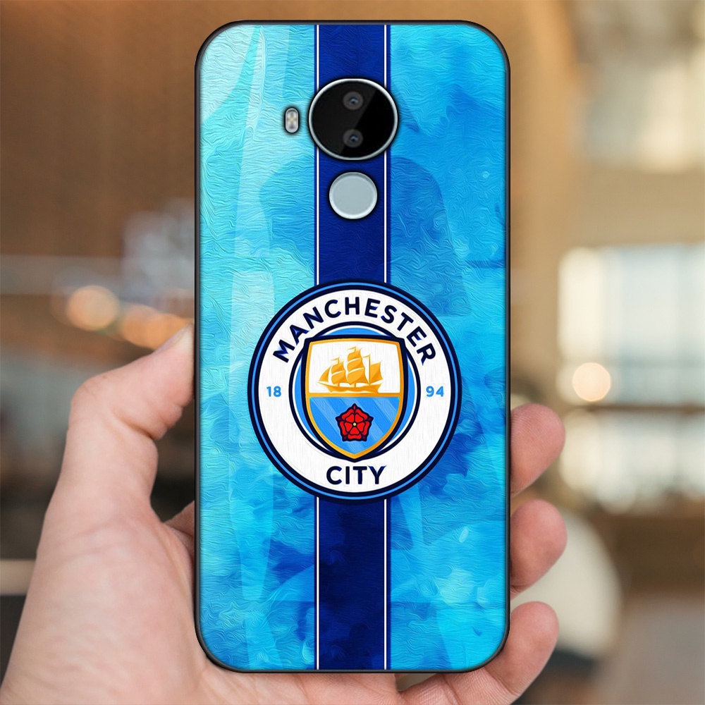 Ốp lưng Nokia C30 viền đen in hình Manchester City MC