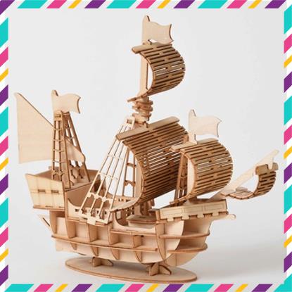 Bộ Lắp Ghép Hình Dáng Thuyền Buồm , Máy Bay...3D Bằng Gỗ
