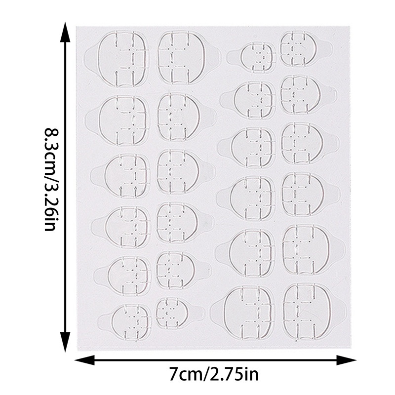 [Hàng mới về] Bộ 240 Miếng Keo Dán Hai Mặt Trong Suốt Tiện Dụng Để Trang Trí Móng Tay