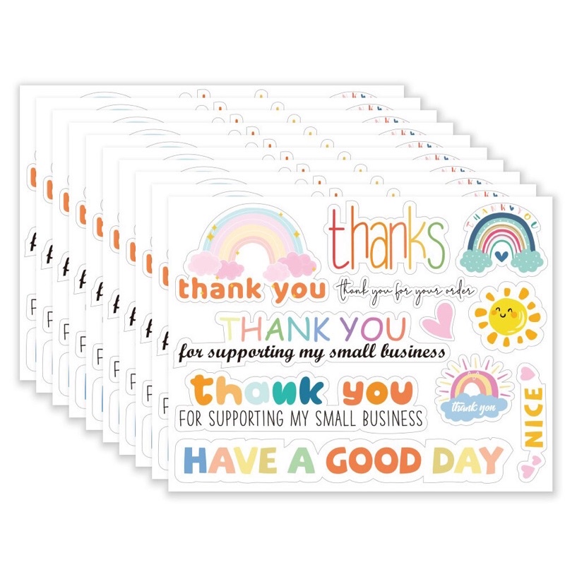 set dán thank you 11 chi tiết trang trí hộp quà