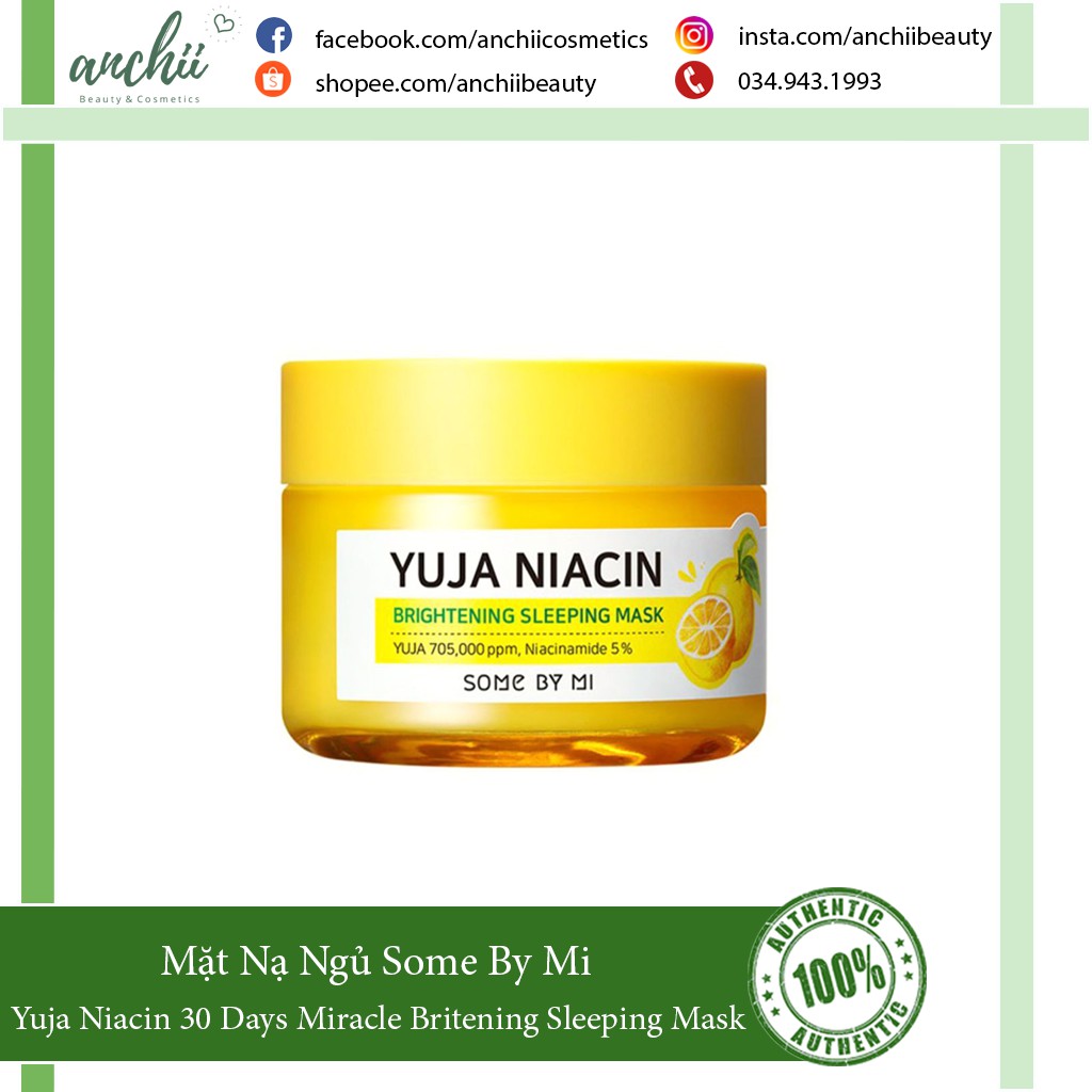 Mặt nạ ngủ Sáng da Some By Mi Yuja Niacin 30 Days Miracle Britening Sleeping Mask