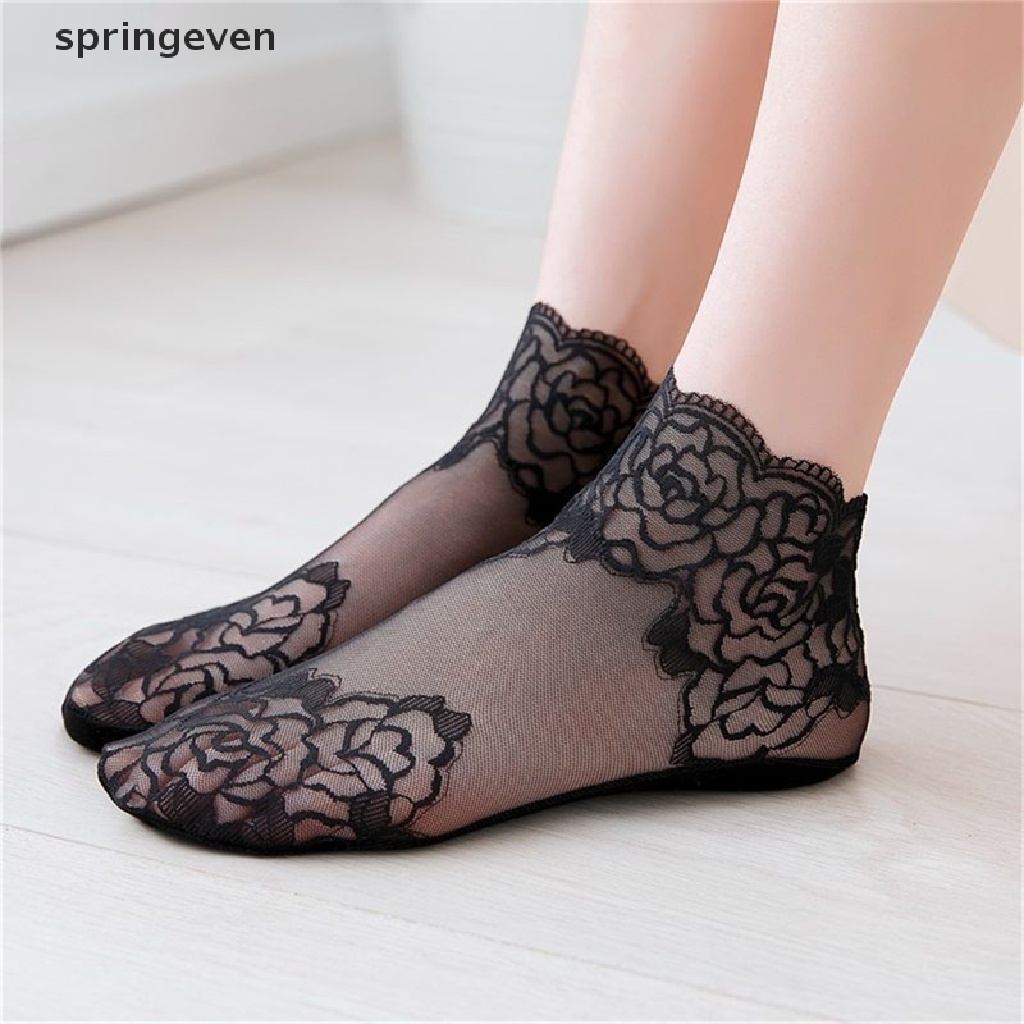 Đôi Vớ Ren Trong Suốt Chống Trượt Thời Trang Cho Nữ