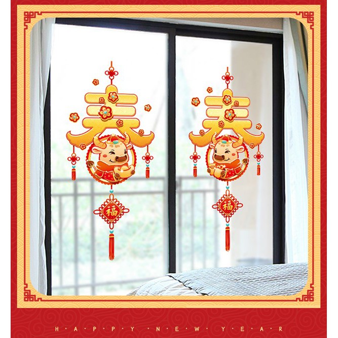 Decal Trang Trí Têt Chất Liệu PVC Cao Cấp | BigBuy360 - bigbuy360.vn