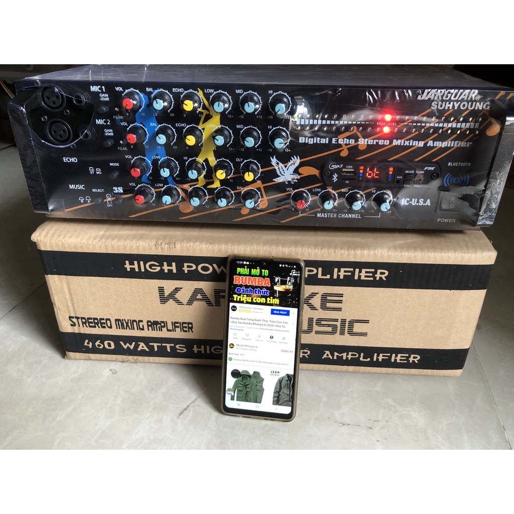 Amply Jarguar 8 sò có Bluetooth cs 600W