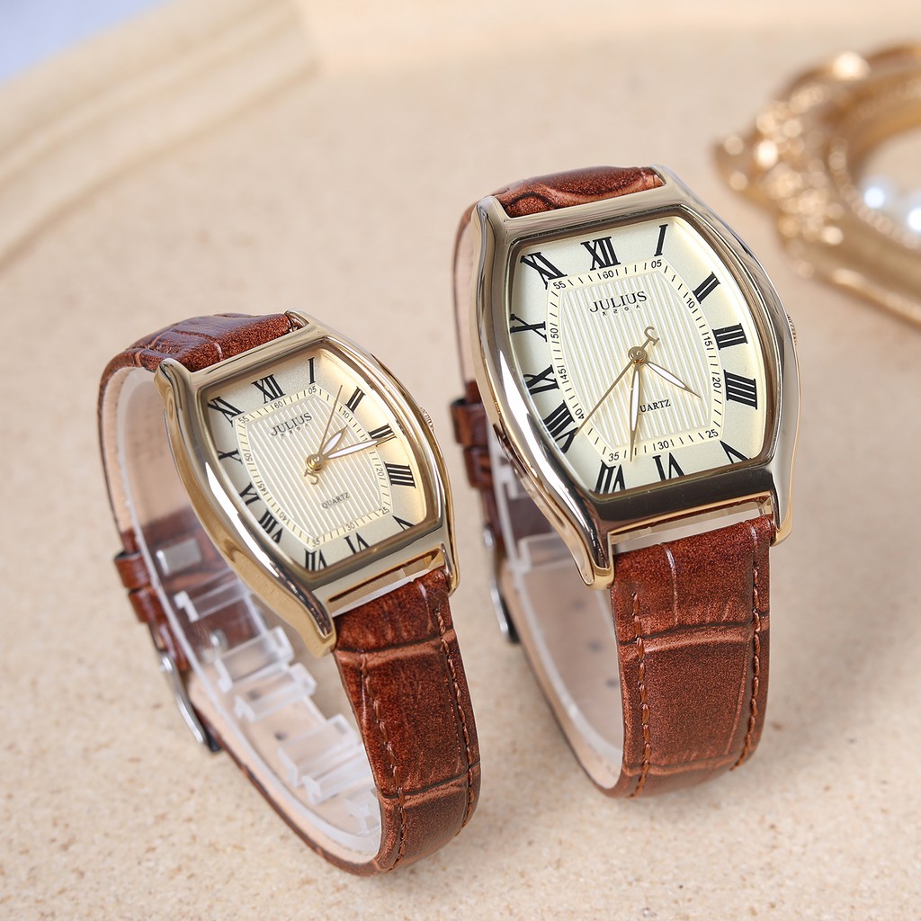 Đồng hồ cặp Julius JA-703 dây da | Julius Official