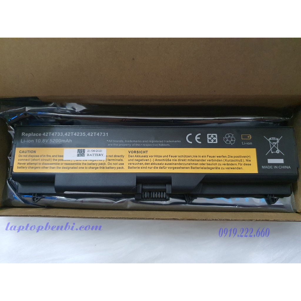 Pin zin laptop Lenovo 9cells dùng cho laptop T430, T530, W530, T420, T520, W520