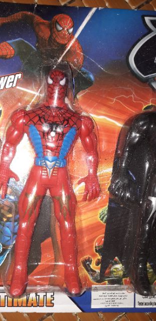 Sét 5 mô hình siêu Anh hùng bằng nhựa cao 15cm có đèn Led rất đẹp