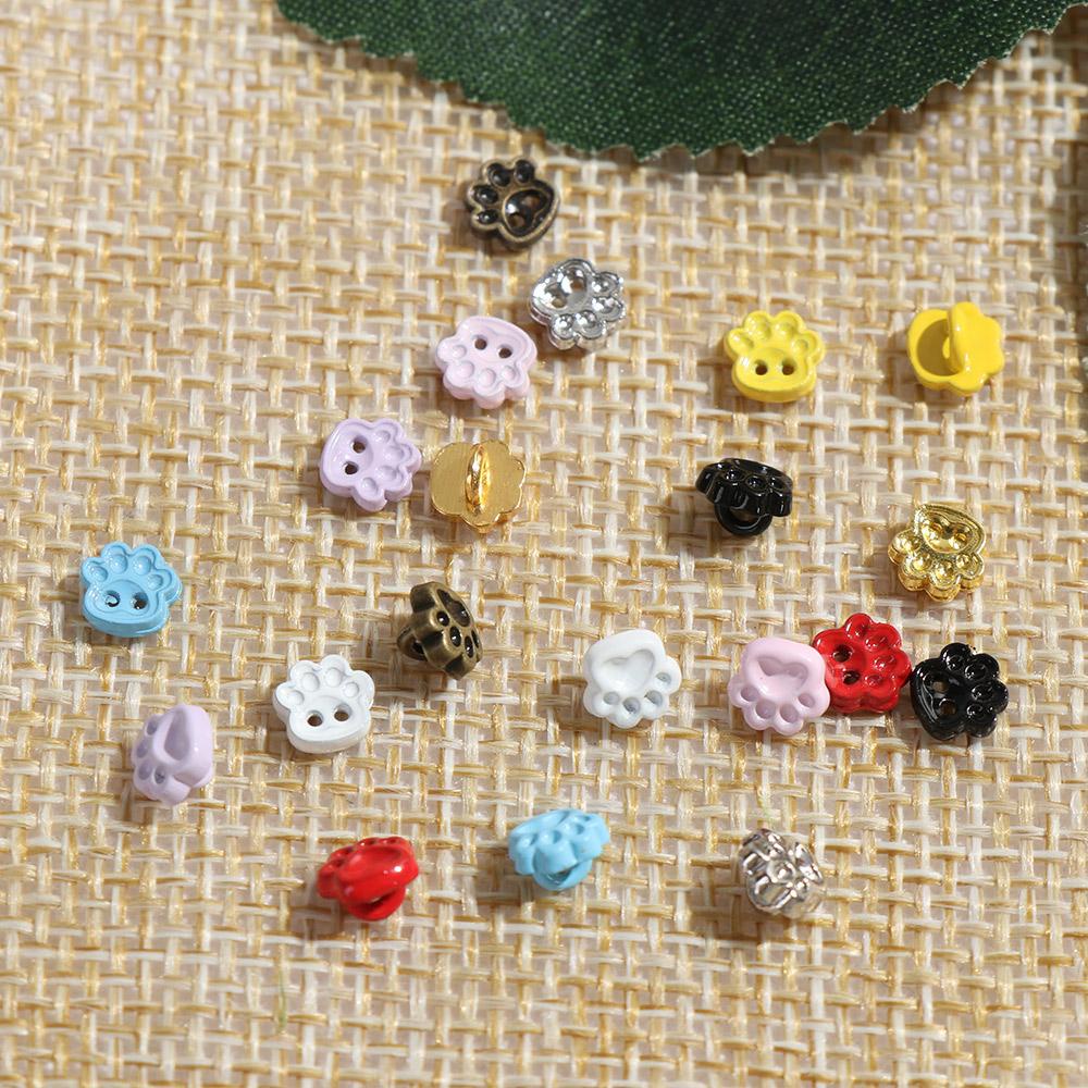 Set 20 Nút Áo 1/2 Lỗ Mini Nhiều Màu Cho Búp Bê