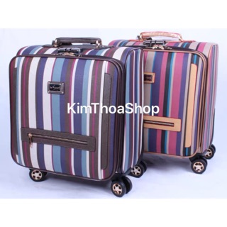 SIZE VUÔNG 18 - VALI KÉO DA CAO CẤP DAISHU BOSHI KẺ SỌC