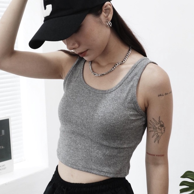 Áo ba lỗ croptop nữ cotton | Tank Top - 25STUDIO