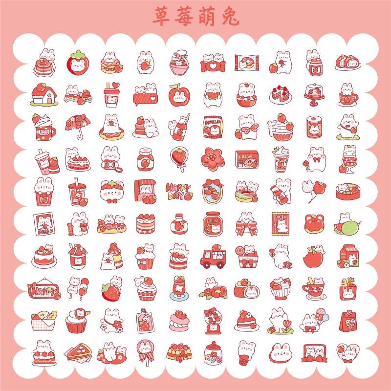 Combo 200 miếng sticker mini xinh xắn cute nhiều chủ đề - có lẻ 100 miếng sticker