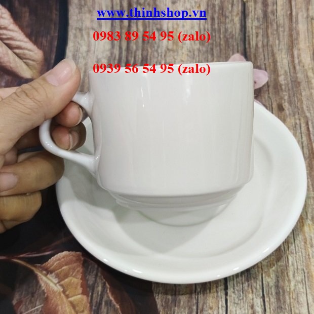 Bộ tách uống cà phê capuchino, latte sứ Minh Long - bộ tách uống cà phê