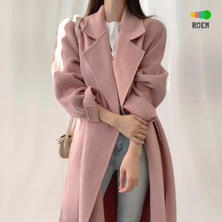 Áo khoác len dáng dài phối ren thời trang cho nữ