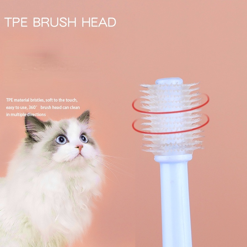 Bàn Chải đánh Răng Làm Sạch 360 ° Cho Thú Cưng Cho Chó Mèo