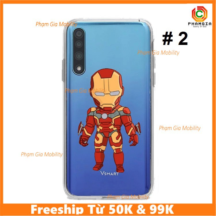 Ốp Vsmart Live in hình siêu anh hùng Marvel theo yêu cầu
