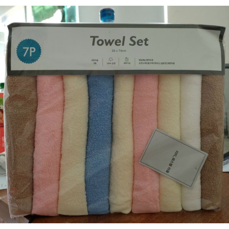(SIÊU RẺ) Sét 9c Khăn gội xuất Hàn Kt 35*80