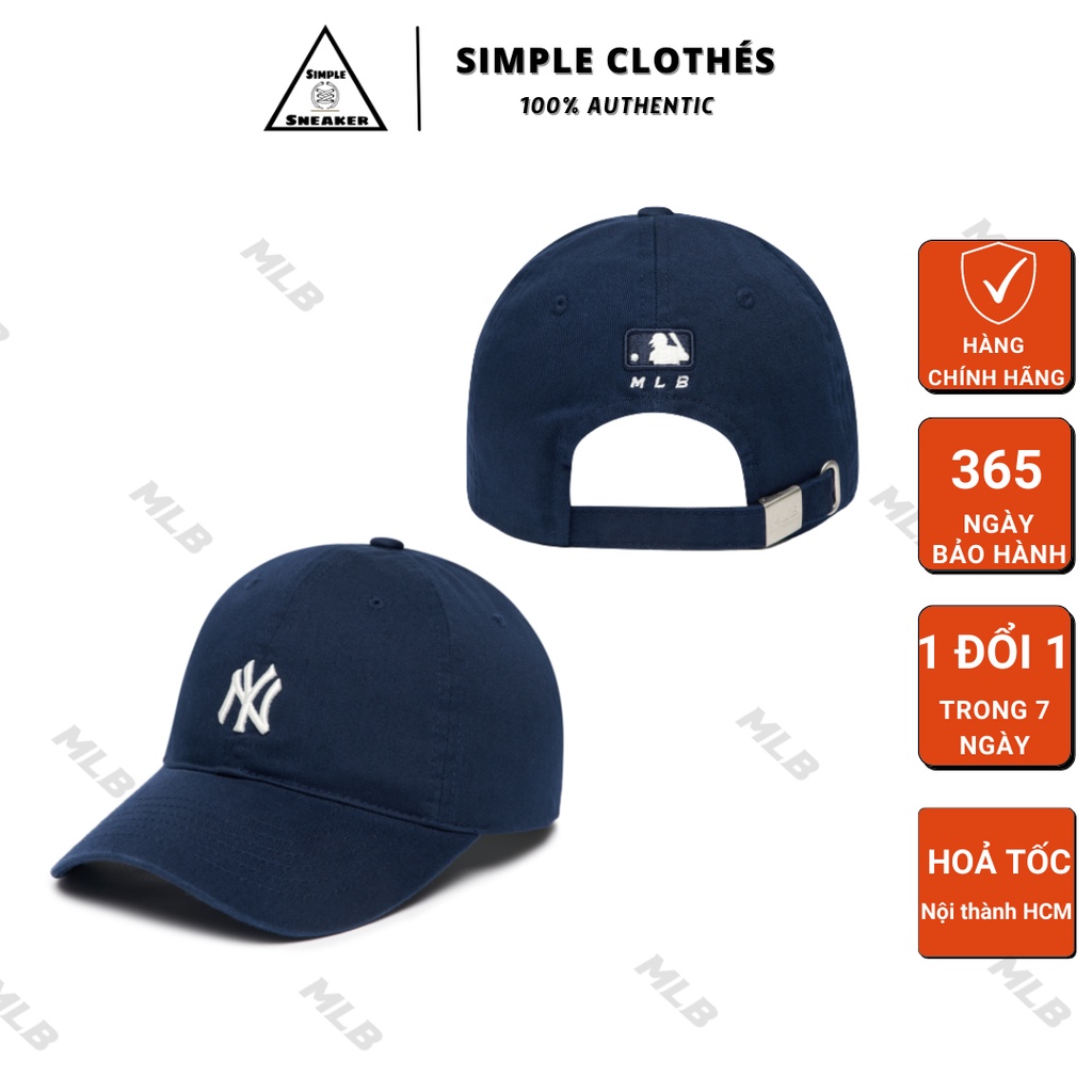 MŨ MLB ROOKIE BALLCAP NY🔥CHÍNH HÃNG🔥Nón MLB Mini Logo Màu Xanh Navy (3ACP7701N) - SIMPLE SNEAKER