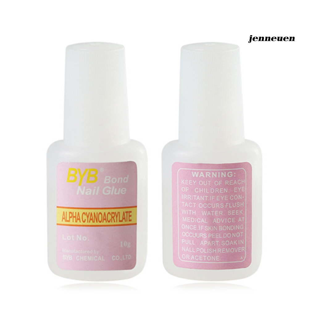 [Hàng mới về] Keo Dán Móng Tay Giả Trong Suốt 10g Kèm Cọ Tiện Dụng