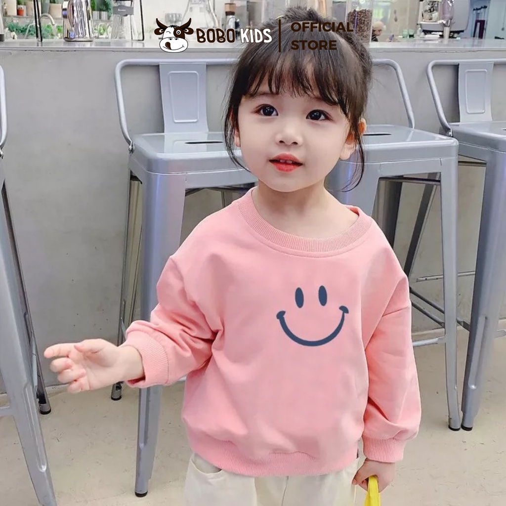 Áo Nỉ Bé Trai Và Bé Gái BoBoKids, Áo Sweater Dài Tay Cho Trẻ Em Từ 1,5-10 Tuổi Phong Cách Hàn Quốc