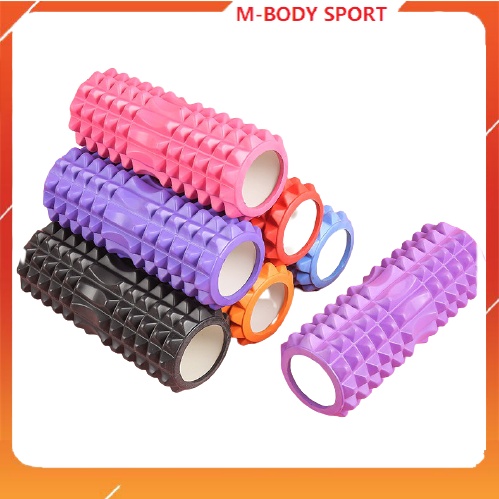 Con Lăn Massage Foam Roller Gai Nhọn 45cm, ống lăn giãn cơ tập yoga - M-BODY SPORT