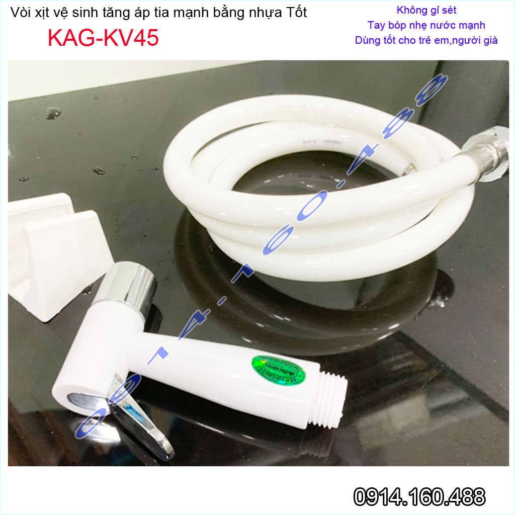 Vòi xịt vệ sinh nhà tắm Roca KAG-KV45 vòi xịt bồn cầu màu trắng tia nước mạnh sử dụng tốt siêu bền