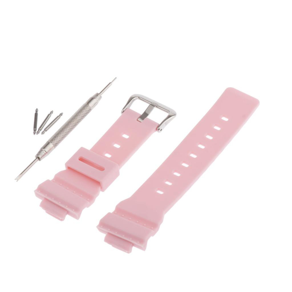 Dây Đeo Nhựa 7 Màu Thay Thế Cho Đồng Hồ casio baby-g ba-111