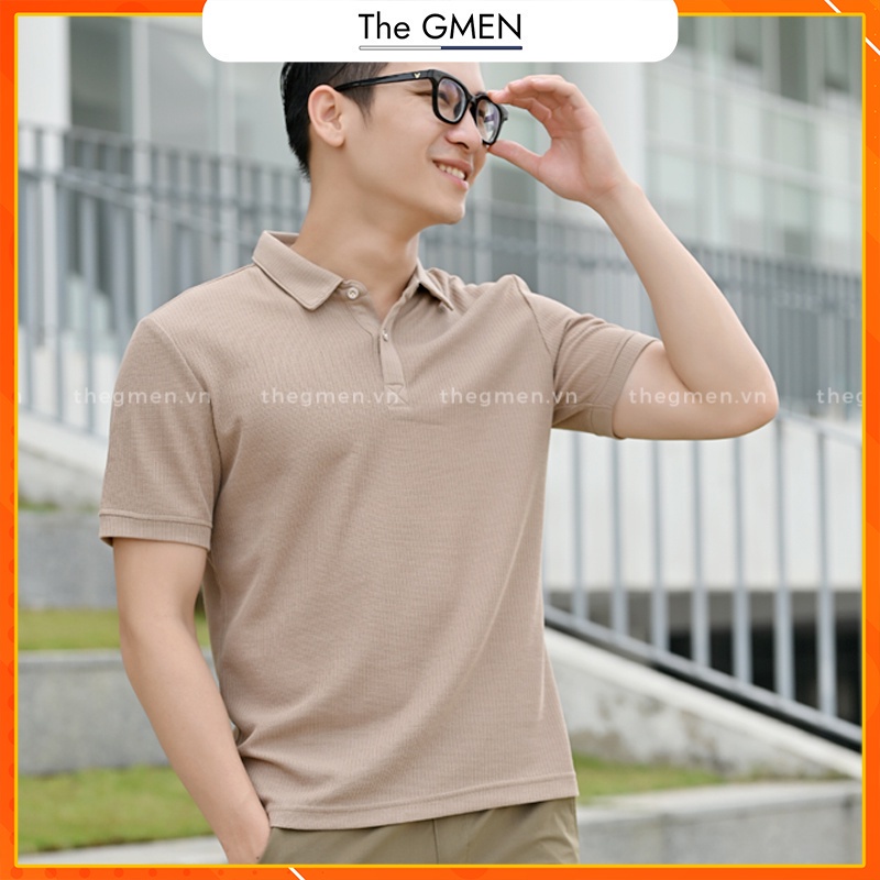 Áo Polo nam THE GMEN Weave Polo Shirt nhẹ, bề mặt dệt Double Face thoáng mát, mềm mịn