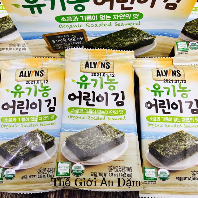 Rong Biển Tách Muối Ăn Liền ORGANIC ALVIN