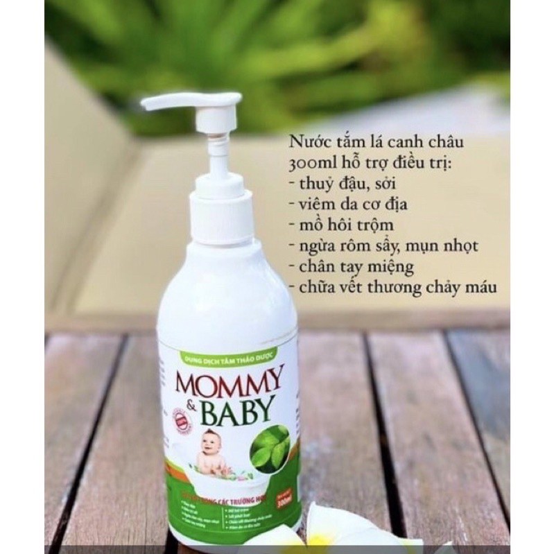 Sữa tắm thảo dược Mommy&amp;Baby dung tích 300ML cho bé thuỷ đậu, sởi, rôm sảy