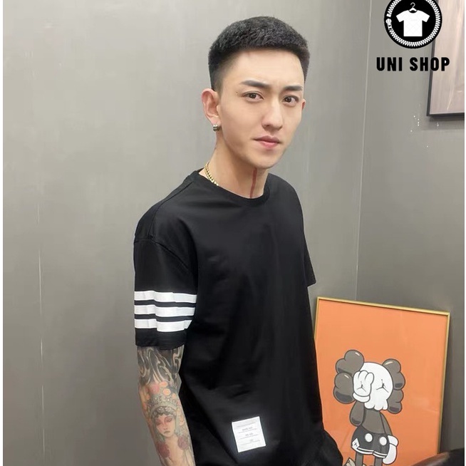 Áo Phông THOME 4 Sọc Tay Áo Chất Lượng Cao, Vải Thoáng Mát