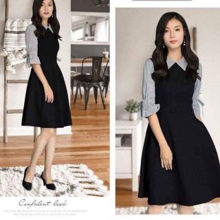 Váy tay phối sơ mi vnxk