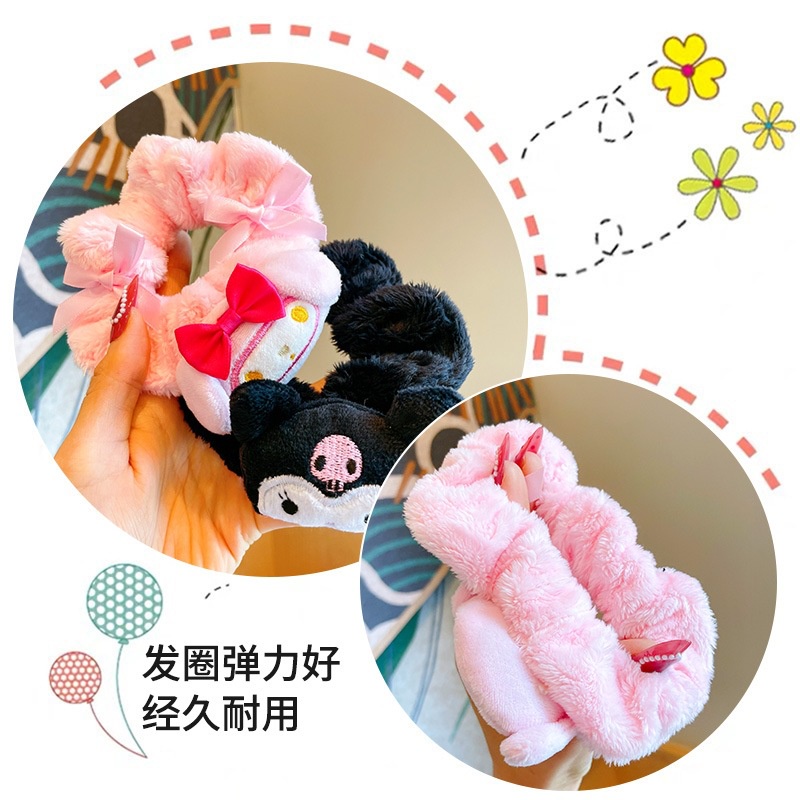 Dây Cột Tóc Lông Nhung Dễ Thương Xinh Xắn Dành Cho Bé Gái