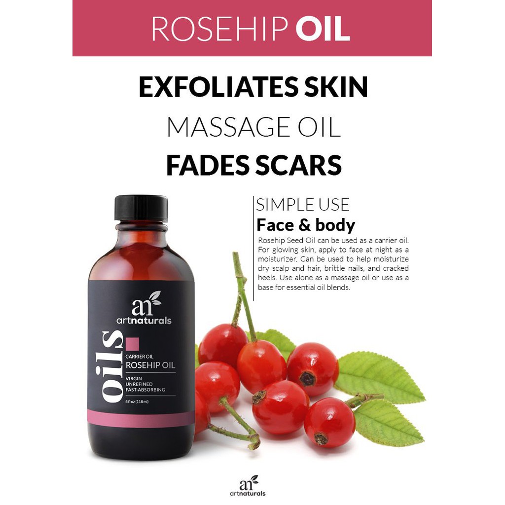 ✅ Tinh Dầu Nụ Tầm Xuân | Artnaturals Rosehip Oil | 118ml