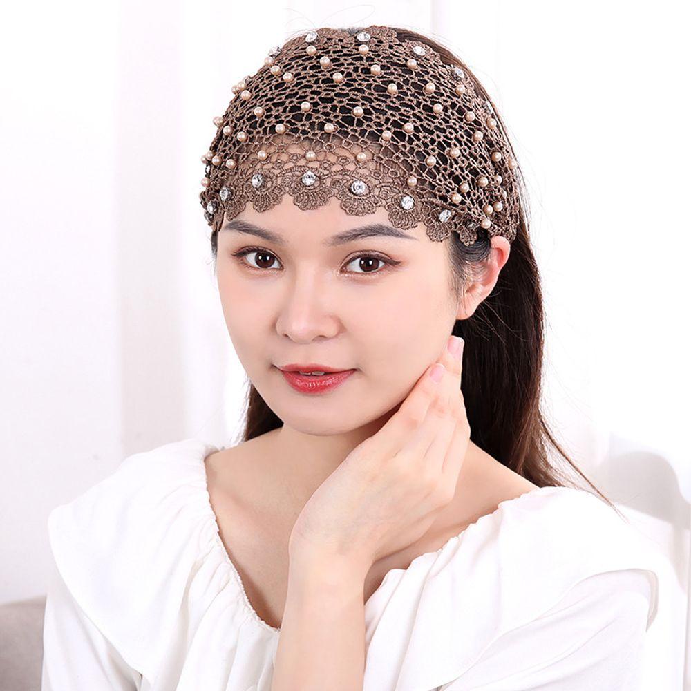 LILYES Băng đô cài tóc rửa mặt Bản Rộng Đính Đá Thời Trang Hàn Quốc