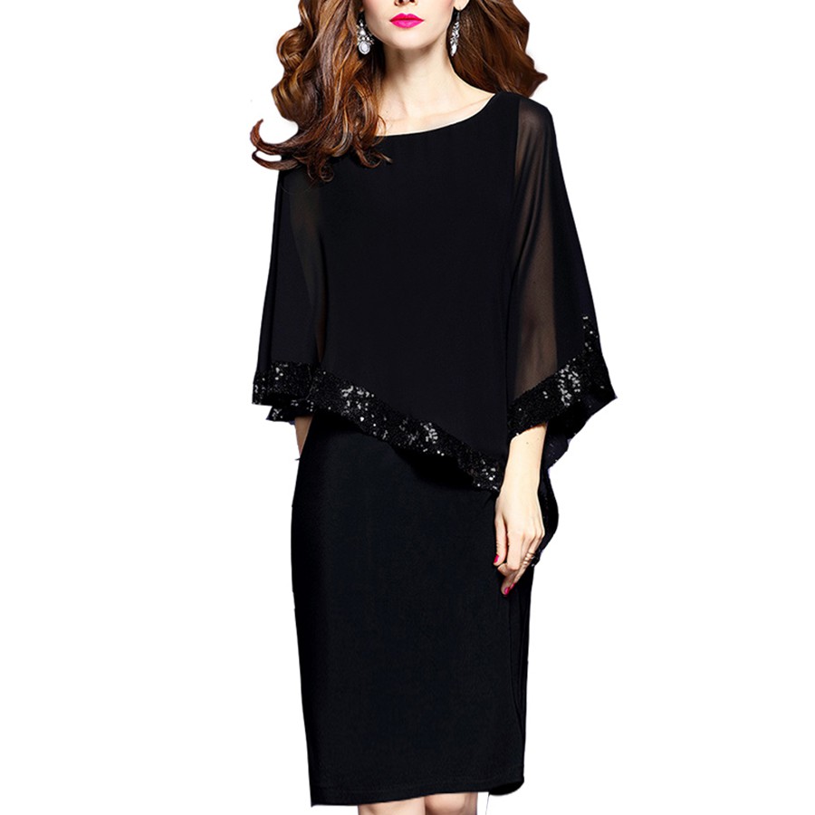 [GOTI - CÓ HÌNH THẬT - GIÁ CỰC HOT] ĐẦM SUÔNG ÔM DỰ TIỆC KIỂU ĐẦM ÔM PHỐI VOAN VẠT XÉO ĐÍNH KIM SA GOTI373 | BigBuy360 - bigbuy360.vn