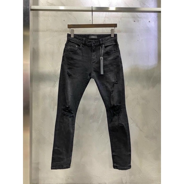 Quần Jean Bò Amiri Côn Rách Gối Đơn Giản QJ112P