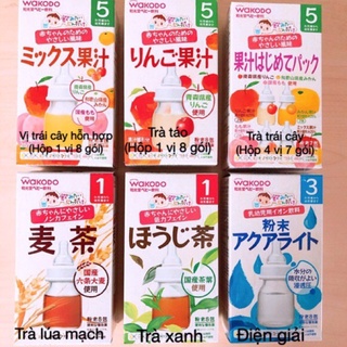 Trà hoa quả trái cây Wakodo Nhật thanh nhiệt cho bé ăn dặm