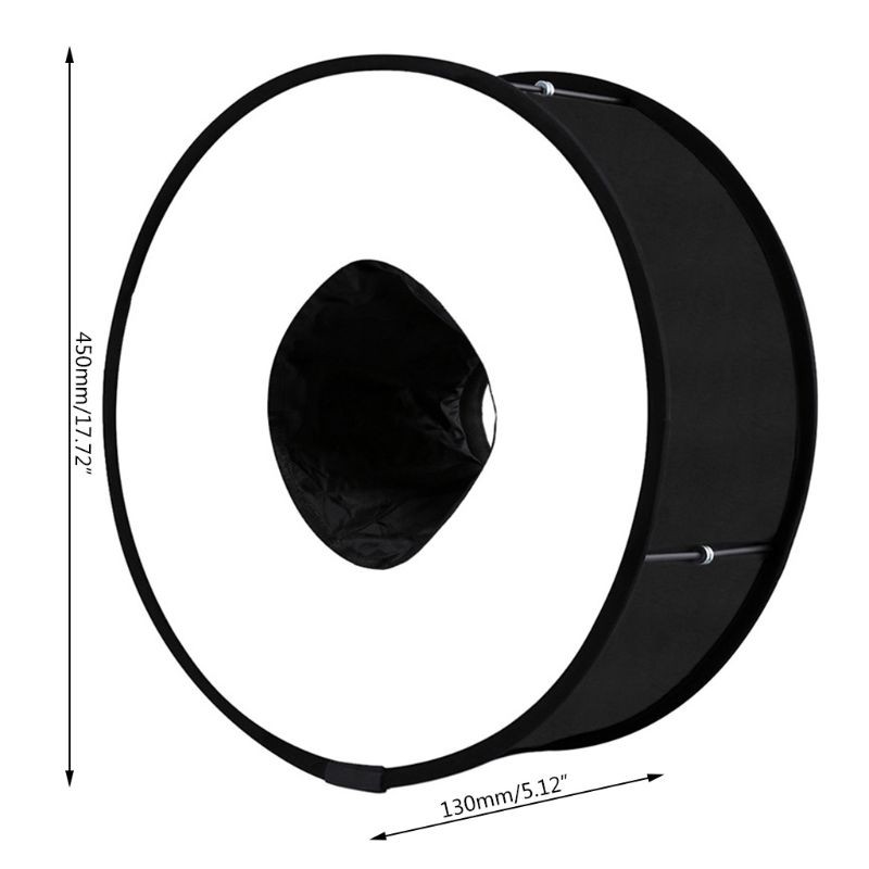 Niki 45cm Ring Softbox Speedlight Round Style Flash Light Shoot Soft box Foldable Soft Flash Light Diffuser lens accessories for cạnon Lens and accessories photography camera accessories camera lens hood shade camera lens hood cover camera accessories cas