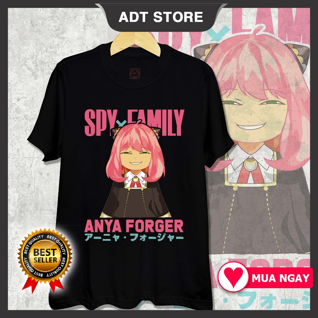 4 Mẫu Áo thun Spy x Family - Anya Forger Anime unisex nam nữ mẫu mới cực HOT giá rẻ